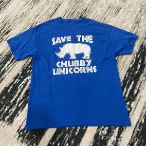 Save The Chubby Unicorns T Shirt Save Rhino Tee Unicorn Lover Gift Size Medium‎